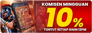 Komisen Mingguan 10%